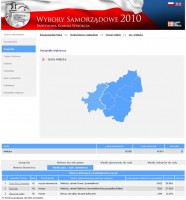 Zrzut ekranowy ze strony Pastwowej Komisji Wyborczej. - http://wybory2010.pkw.gov.pl/geo/pl/120000/121905.html